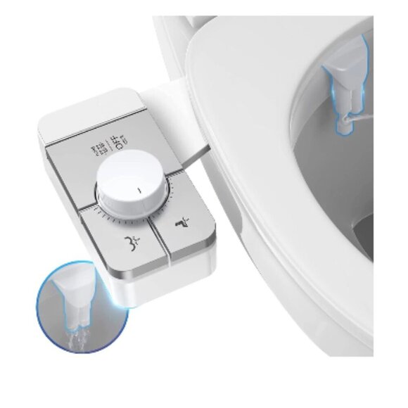 Veken Ultra-Slim Bidet Attachment for Toilet with Dual Nozzles - Picture 1 of 8